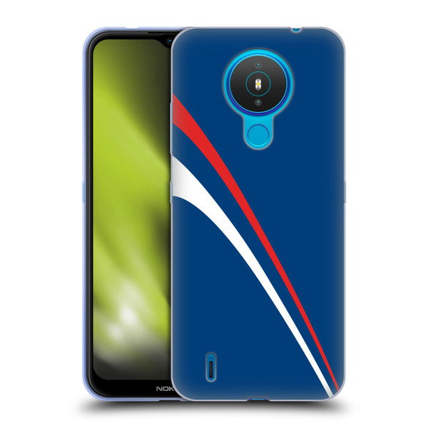 Ameritech Graphics Red And White Lines Soft Gel Case for Nokia 1.4