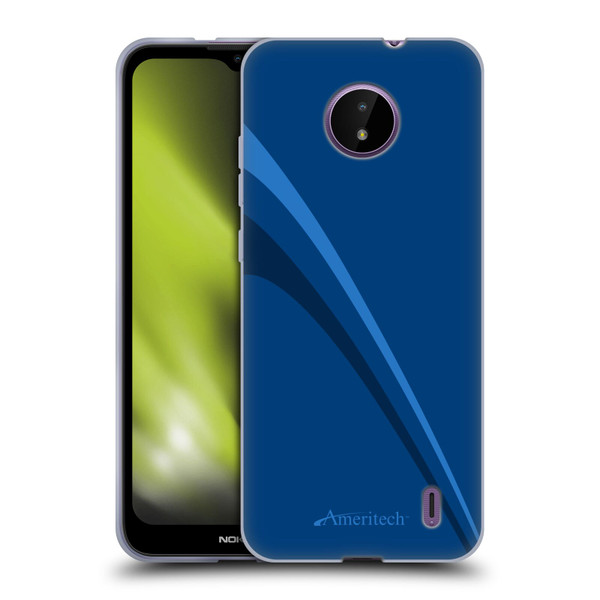 Ameritech Graphics Blue Mono Lines Soft Gel Case for Nokia C10 / C20