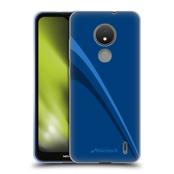 Ameritech Graphics Blue Mono Lines Soft Gel Case for Nokia C21