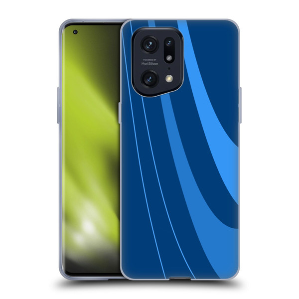 Ameritech Graphics Blue Mono Swirl Soft Gel Case for OPPO Find X5 Pro