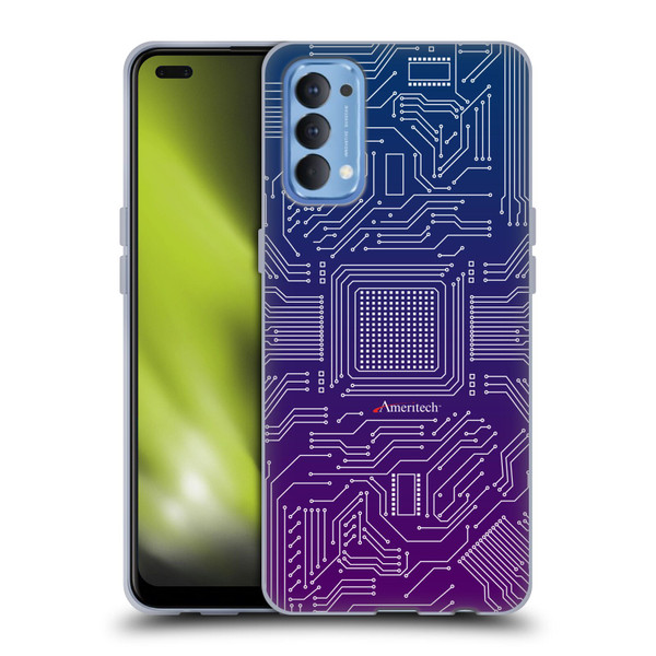 Ameritech Graphics Circuit Board Soft Gel Case for OPPO Reno 4 5G
