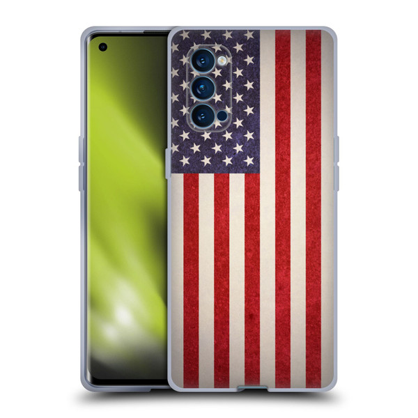 Ameritech Graphics American Flag Soft Gel Case for OPPO Reno 4 Pro 5G