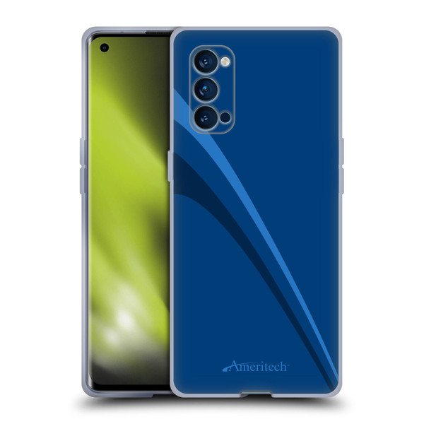 Ameritech Graphics Blue Mono Lines Soft Gel Case for OPPO Reno 4 Pro 5G