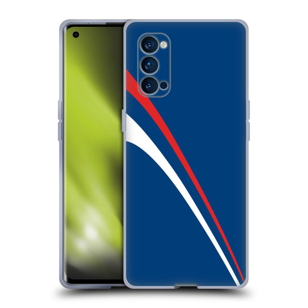 Ameritech Graphics Red And White Lines Soft Gel Case for OPPO Reno 4 Pro 5G