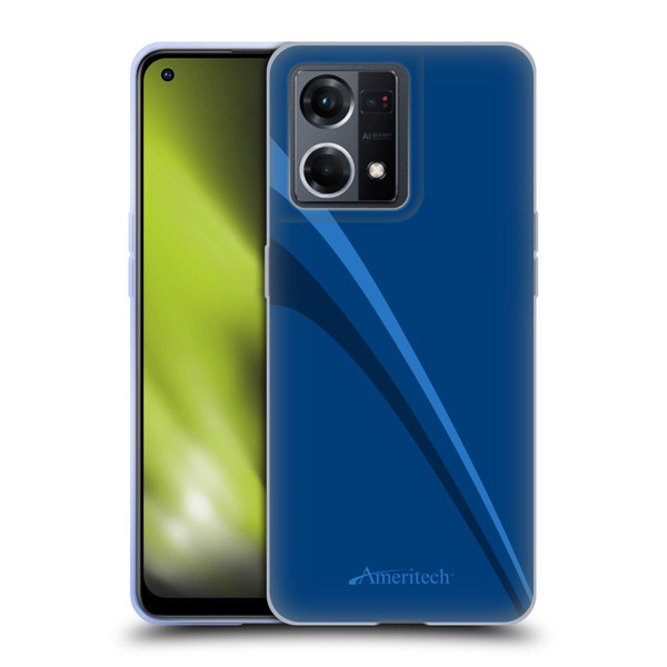 Ameritech Graphics Blue Mono Lines Soft Gel Case for OPPO Reno8 4G