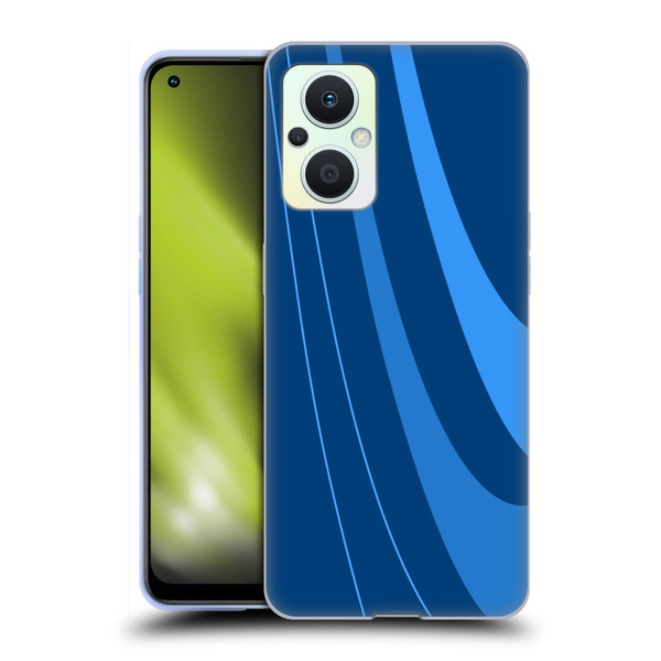 Ameritech Graphics Blue Mono Swirl Soft Gel Case for OPPO Reno8 Lite