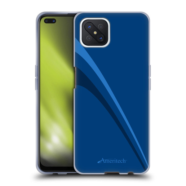 Ameritech Graphics Blue Mono Lines Soft Gel Case for OPPO Reno4 Z 5G