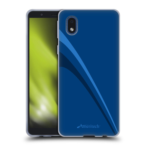 Ameritech Graphics Blue Mono Lines Soft Gel Case for Samsung Galaxy A01 Core (2020)