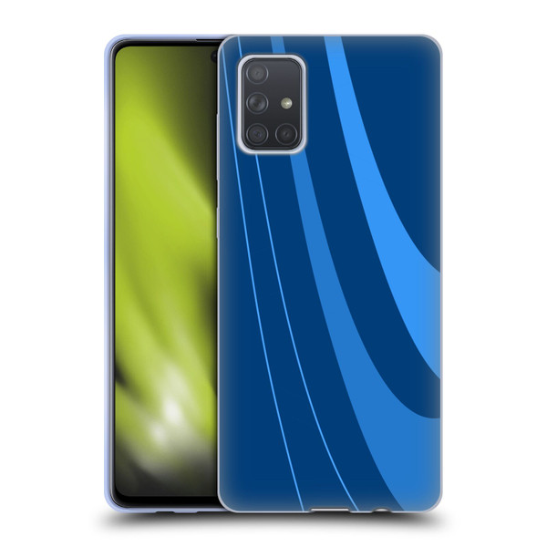 Ameritech Graphics Blue Mono Swirl Soft Gel Case for Samsung Galaxy A71 (2019)