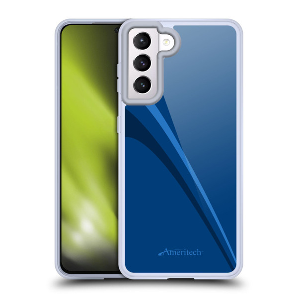 Ameritech Graphics Blue Mono Lines Soft Gel Case for Samsung Galaxy S21 5G