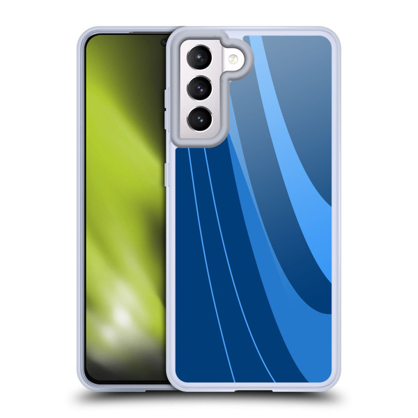 Ameritech Graphics Blue Mono Swirl Soft Gel Case for Samsung Galaxy S21 5G