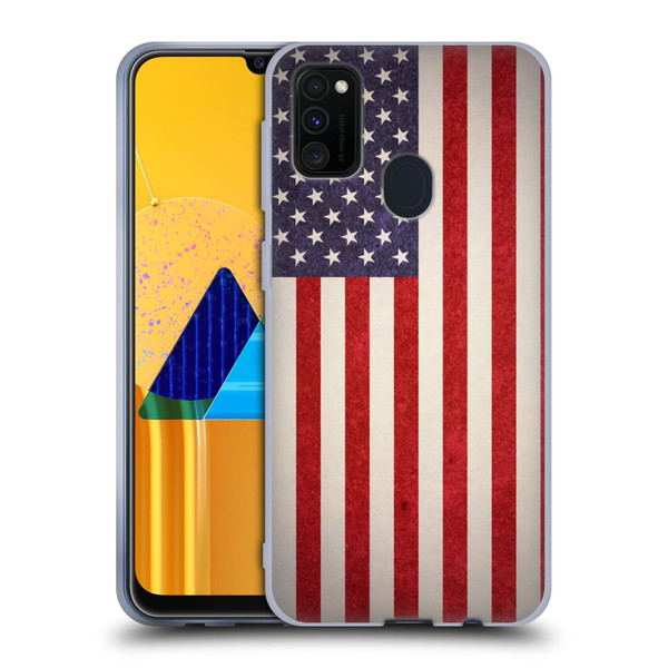 Ameritech Graphics American Flag Soft Gel Case for Samsung Galaxy M30s (2019)/M21 (2020)