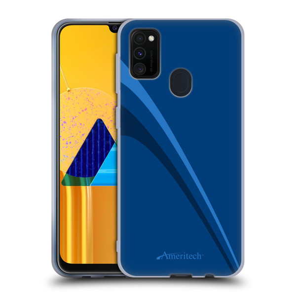 Ameritech Graphics Blue Mono Lines Soft Gel Case for Samsung Galaxy M30s (2019)/M21 (2020)