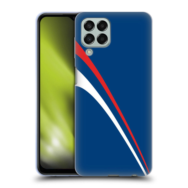 Ameritech Graphics Red And White Lines Soft Gel Case for Samsung Galaxy M33 (2022)