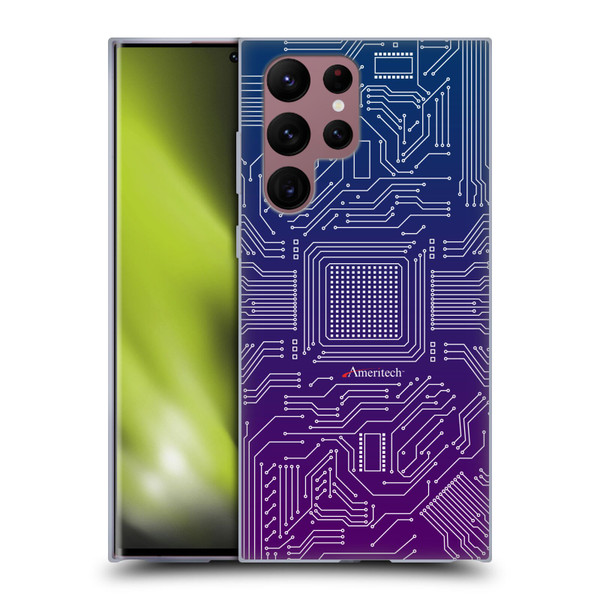 Ameritech Graphics Circuit Board Soft Gel Case for Samsung Galaxy S22 Ultra 5G