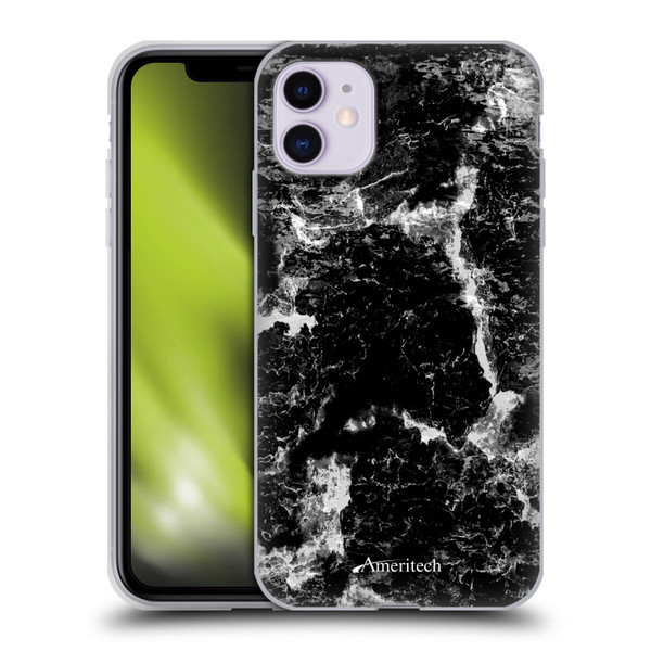 Ameritech Graphics Black Marble Soft Gel Case for Apple iPhone 11