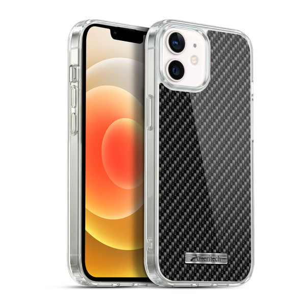 Ameritech Graphics Carbon Fiber Print Soft Gel Case for Apple iPhone 12 / iPhone 12 Pro & MagSafe