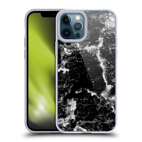 Ameritech Graphics Black Marble Soft Gel Case for Apple iPhone 12 Pro Max