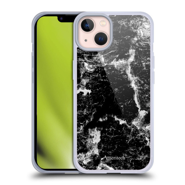 Ameritech Graphics Black Marble Soft Gel Case for Apple iPhone 13