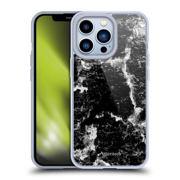 Ameritech Graphics Black Marble Soft Gel Case for Apple iPhone 13 Pro