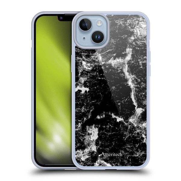 Ameritech Graphics Black Marble Soft Gel Case for Apple iPhone 14 Plus