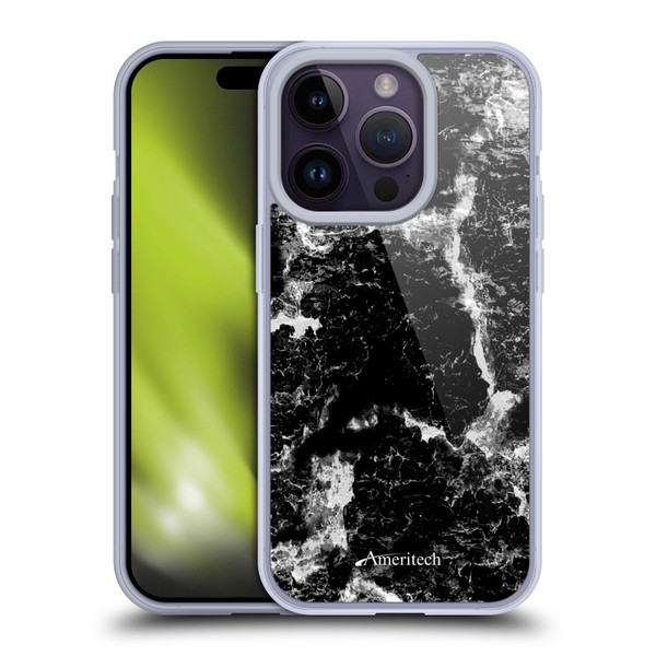 Ameritech Graphics Black Marble Soft Gel Case for Apple iPhone 14 Pro