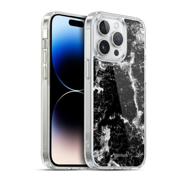 Ameritech Graphics Black Marble Soft Gel Case for Apple iPhone 14 Pro & MagSafe