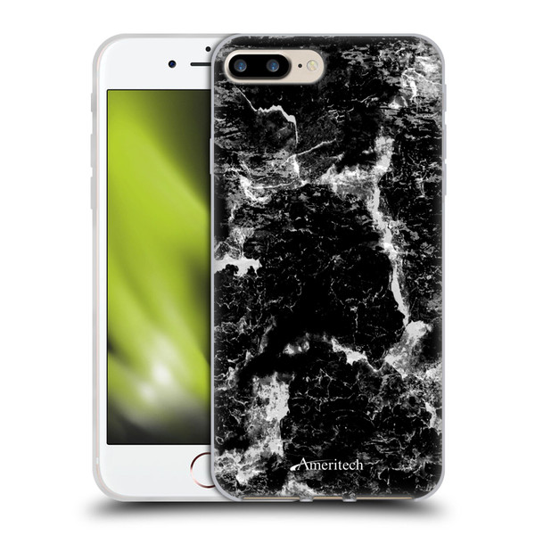 Ameritech Graphics Black Marble Soft Gel Case for Apple iPhone 7 Plus / iPhone 8 Plus