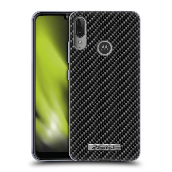 Ameritech Graphics Carbon Fiber Print Soft Gel Case for Motorola Moto E6 Plus
