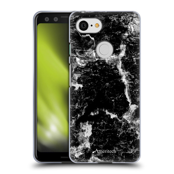 Ameritech Graphics Black Marble Soft Gel Case for Google Pixel 3