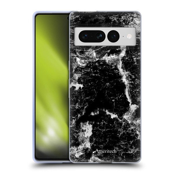 Ameritech Graphics Black Marble Soft Gel Case for Google Pixel 7 Pro