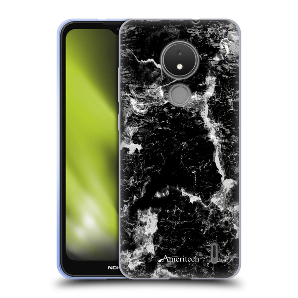 Ameritech Graphics Black Marble Soft Gel Case for Nokia C21