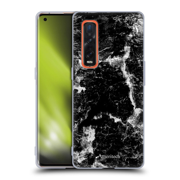 Ameritech Graphics Black Marble Soft Gel Case for OPPO Find X2 Pro 5G