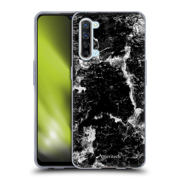 Ameritech Graphics Black Marble Soft Gel Case for OPPO Find X2 Lite 5G