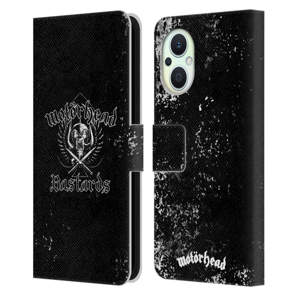 Motorhead Album Covers Bastards Leather Book Wallet Case Cover For OPPO Reno8 Lite