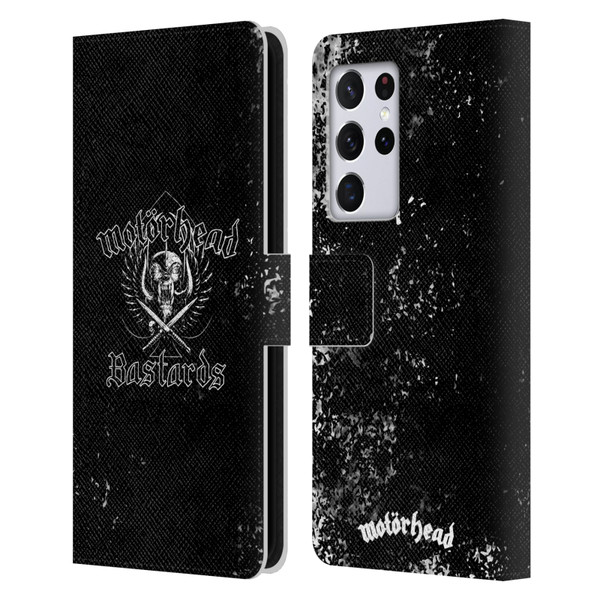 Motorhead Album Covers Bastards Leather Book Wallet Case Cover For Samsung Galaxy S21 Ultra 5G