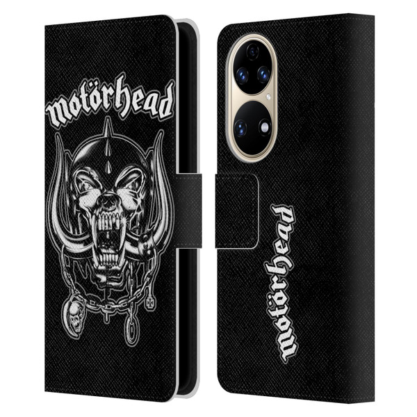 Motorhead Graphics Silver War Pig Leather Book Wallet Case Cover For Huawei P50