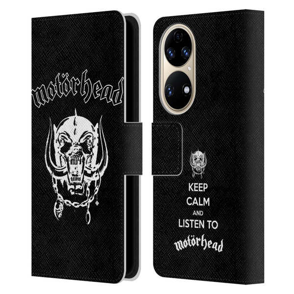 Motorhead Graphics Classic Logo Leather Book Wallet Case Cover For Huawei P50