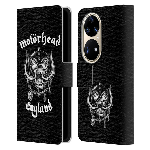 Motorhead Graphics England Leather Book Wallet Case Cover For Huawei P50 Pro