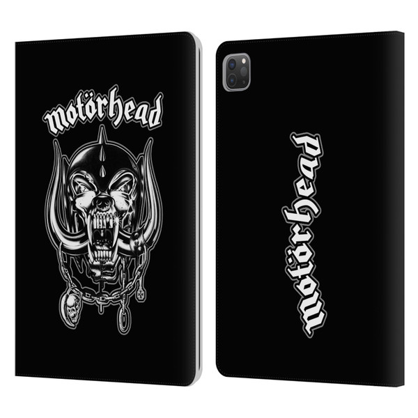 Motorhead Graphics Silver War Pig Leather Book Wallet Case Cover For Apple iPad Pro 11 2020 / 2021 / 2022