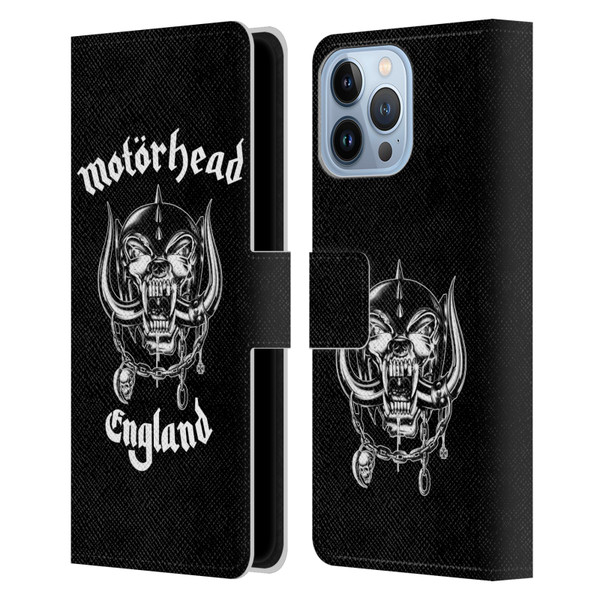 Motorhead Graphics England Leather Book Wallet Case Cover For Apple iPhone 13 Pro Max