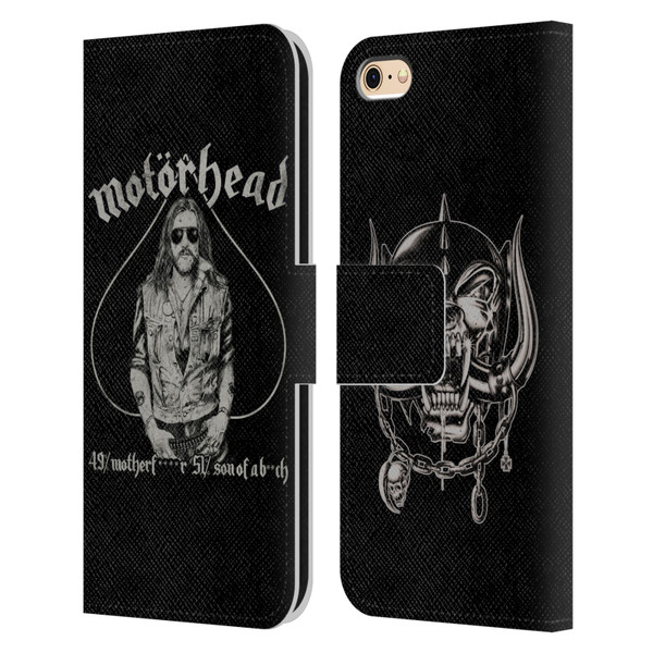 Motorhead Graphics Ace Of Spades Lemmy Leather Book Wallet Case Cover For Apple iPhone 6 / iPhone 6s