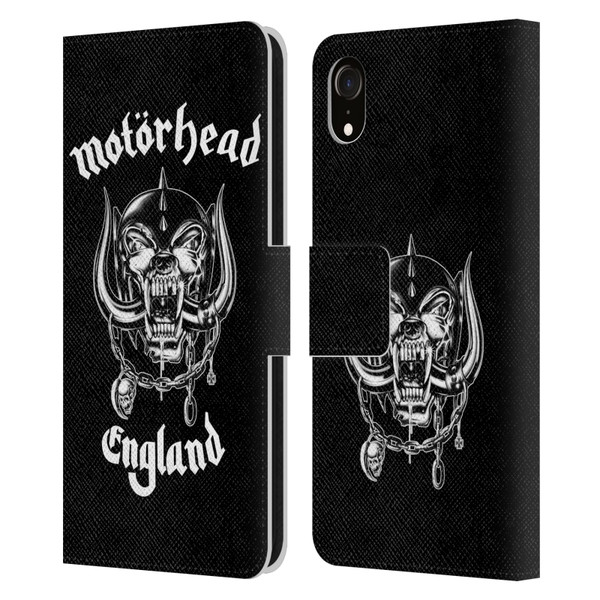Motorhead Graphics England Leather Book Wallet Case Cover For Apple iPhone XR