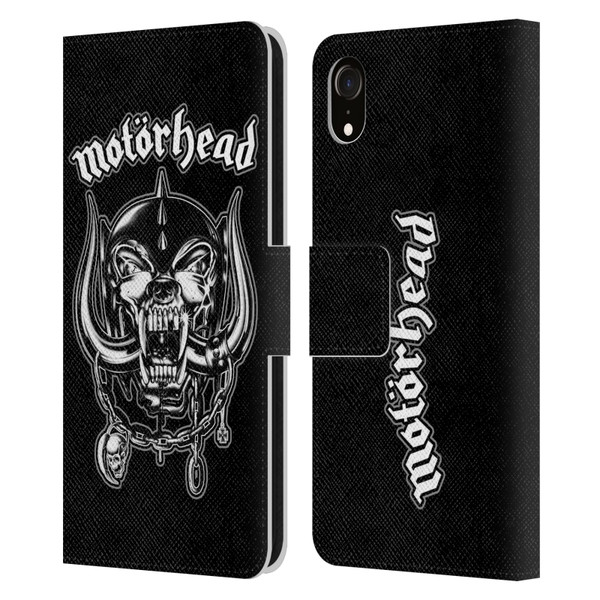 Motorhead Graphics Silver War Pig Leather Book Wallet Case Cover For Apple iPhone XR
