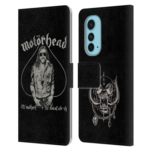 Motorhead Graphics Ace Of Spades Lemmy Leather Book Wallet Case Cover For Motorola Edge (2022)