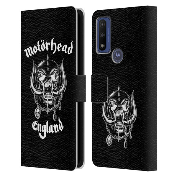 Motorhead Graphics England Leather Book Wallet Case Cover For Motorola G Pure
