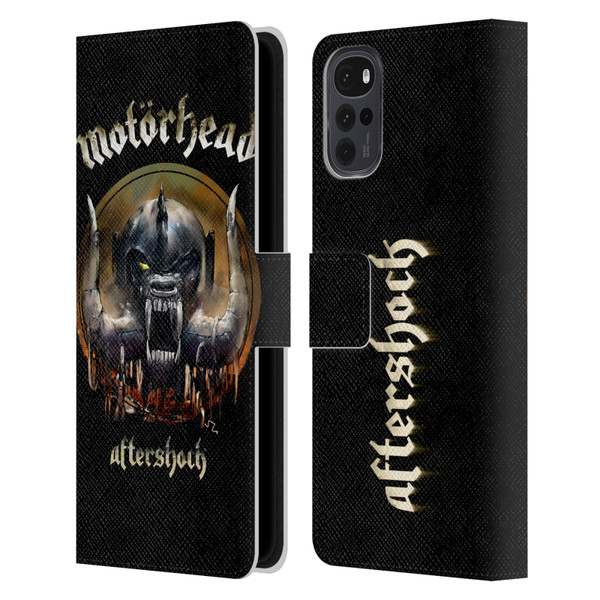 Motorhead Graphics Aftershock Leather Book Wallet Case Cover For Motorola Moto G22