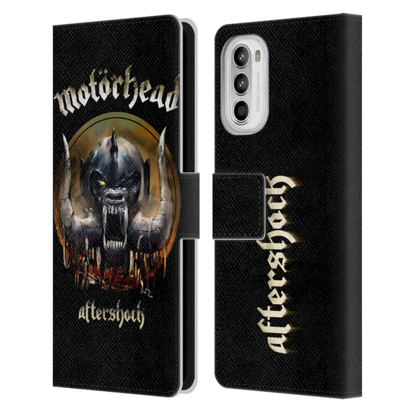 Motorhead Graphics Aftershock Leather Book Wallet Case Cover For Motorola Moto G52