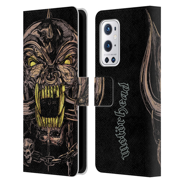 Motorhead Graphics Snaggletooth Leather Book Wallet Case Cover For OnePlus 9 Pro