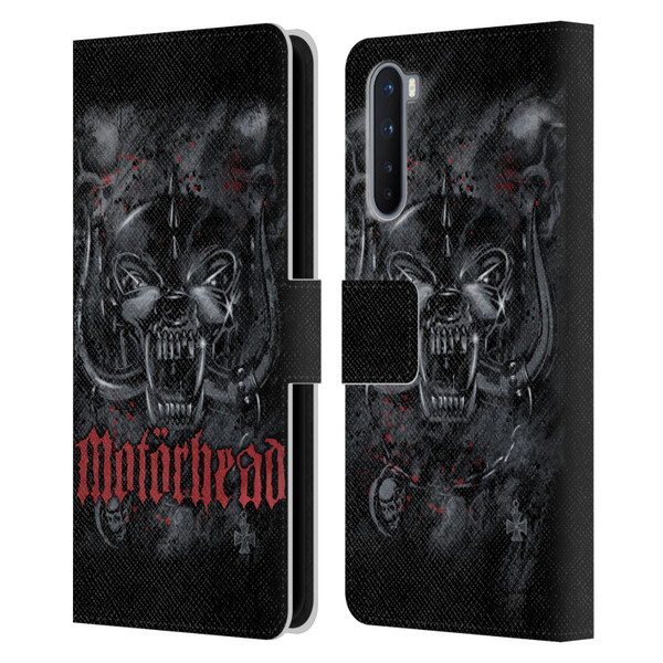 Motorhead Graphics Deathstorm Leather Book Wallet Case Cover For OnePlus Nord 5G